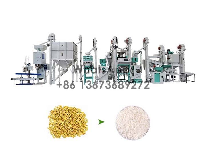 18tpd rice mill production line