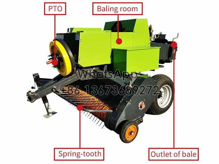 Structure of square straw  baler