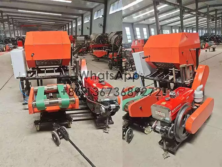 Silage baling and wrapping machine