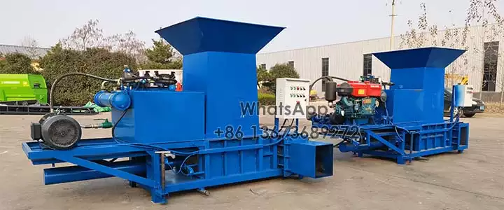 Hydraulic silage press baler machine